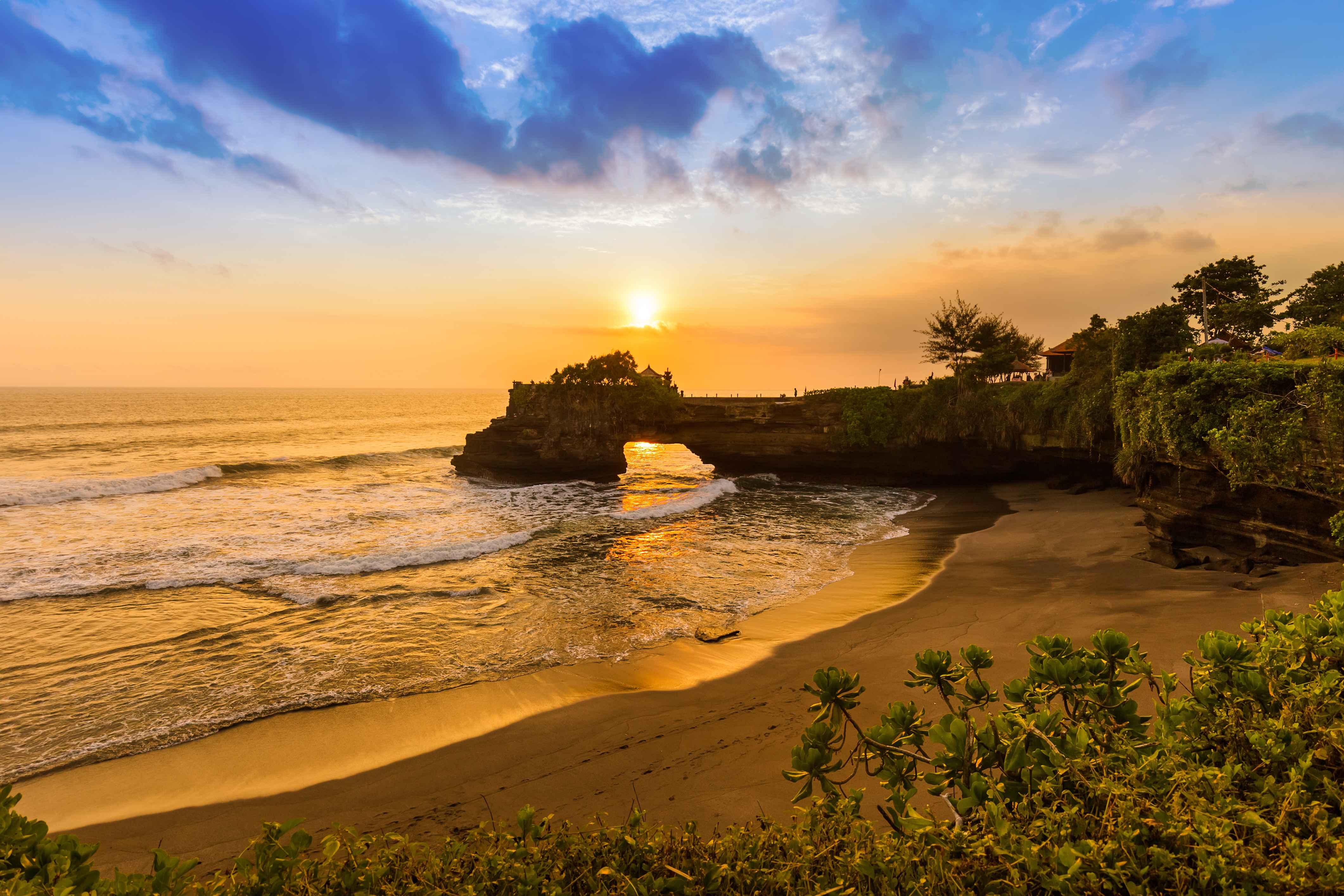 Enjoying Sunset at Tanah Lot